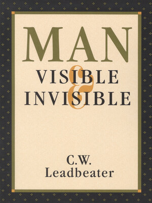 cover image of Man, Visible and Invisible